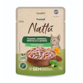 Sachê Gato Nattu Filhote Frango, Abóbora e Brócolis 70g