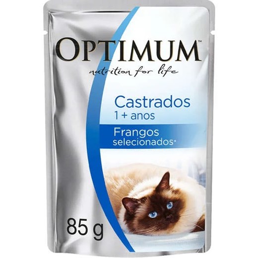 SACHE GATO OPTIMUM CAT AD CASTRADO FRANGO 85G