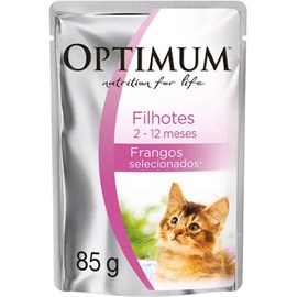 SACHE GATO OPTIMUM CAT FILH FRANGO 85G