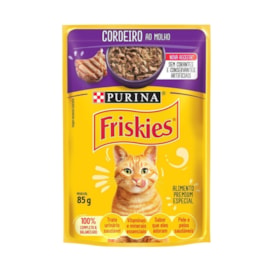 Sachê Gatos Friskies Cordeiro ao Molho 85g Caixa com 15 Und