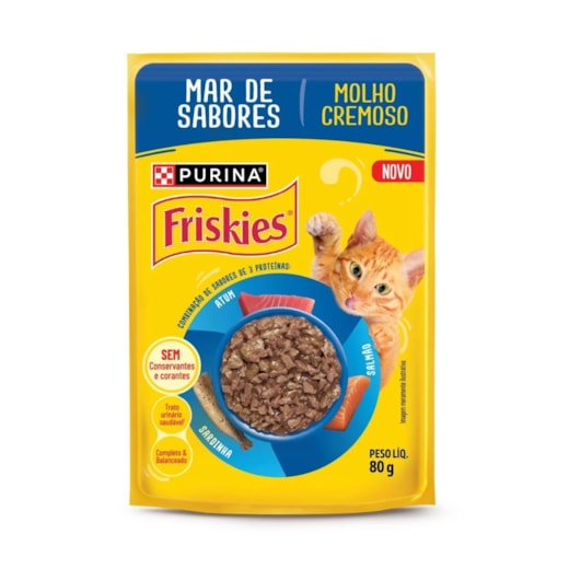 Sachê Gatos Friskies Mar de Sabores ao Molho 80g