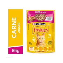 Sachê para Gatos Friskies Carne ao Molho 85g Caixa com 15 Und