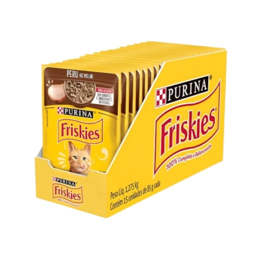 Sachê para Gatos Friskies Peru ao Molho 85g Caixa com 15 Und