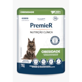 Sachê Premier Nutrição Clínica Úmido Gato Obesidade 70g