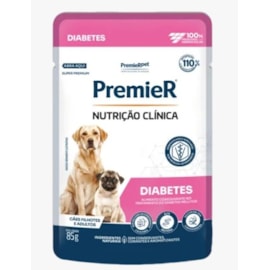 Sachê Premier Nutrição Clínica Úmidos Cães com Diabetes 85g
