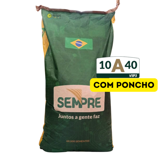 Semente Milho Híbrido Sempre 10A40 Vip3 c/Poncho 60Mil Sem