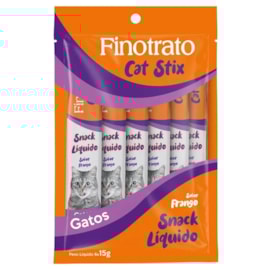 Snack Liquído Gatos Frango c/6 15g FinoTrato