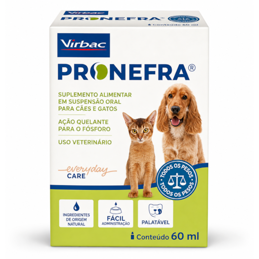 Suplemento Alimentar Pronefra para Cães e Gatos Virbac 60ml