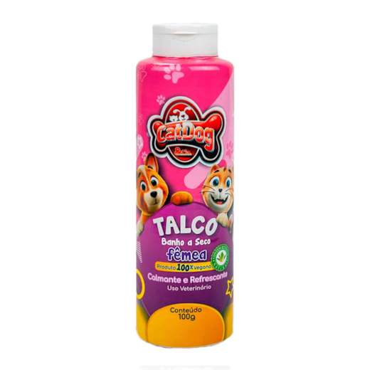 Talco Catdog Banho á Seco Fêmea 100g