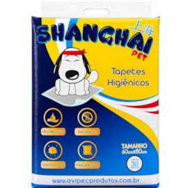 Tapete Higiênico Shangai Pet Blue Carvão 60x80cm 30un 