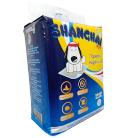 Tapete Higiênico Shanghai Pet 30Unidades Com Carvão 60x80Cm