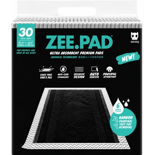 Tapete Higiênico Zee Pad Carvão Bambu 30un
