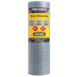 Tela Soldada Galvanizada Altura 1 metro 1/1 Cercadaço 25Mts