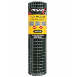 Tela Soldada Revestida Altura 1,20 metros 5x35 Cercadaço 25mts
