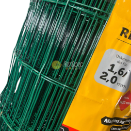 Tela Soldada Revestida Altura 1,80 metro 2/4 Fio 16 Cercadaço 25Mts