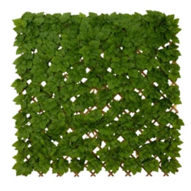 Treliça com Planta Artificial de Bambu Carbonizado Folhagem de Parreira 100x200