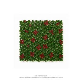 Treliça de Bambu Carbonizado Folhagem de Azevinho 100x200