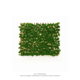 Treliça de Bambu Carbonizado Folhagem de Jiboia 100x200