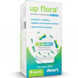 Up Flora Suplemento Alimentar Cães e Gatos com 8 Cápsulas