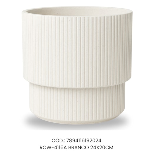 Vaso Ecológico Garden Line Branco 24x20
