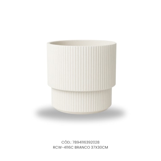 Vaso Ecológico Garden Line Branco 37x30