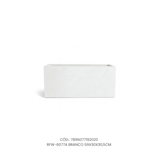 Vaso Ecológico Garden Line Branco 59x30x30,5