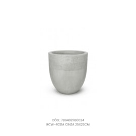 Vaso Ecológico Garden Line Cinza 25x23