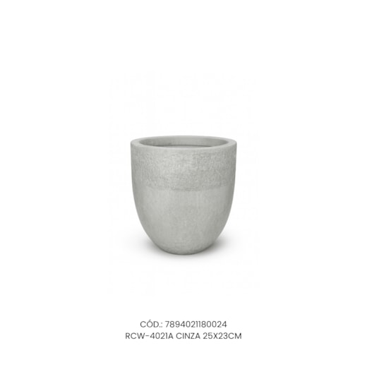Vaso Ecológico Garden Line Cinza 25x23