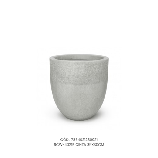 Vaso Ecológico Garden Line Cinza 35x30