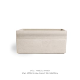 Vaso Ecológico Garden Line Cinza Claro 100x33x50