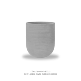 Vaso Ecológico Garden Line Cinza Claro 35x32