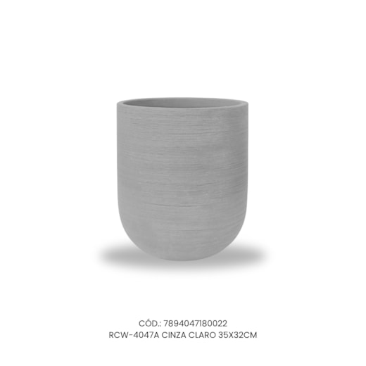 Vaso Ecológico Garden Line Cinza Claro 35x32