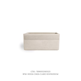 Vaso Ecológico Garden Line Cinza Claro 60x19x30