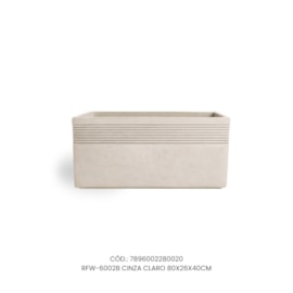 Vaso Ecológico Garden Line Cinza Claro 80x26x40