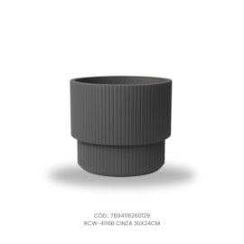 Vaso Ecológico Garden Line Cinza Escuro 30x24