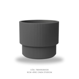 Vaso Ecológico Garden Line Cinza Escuro 37x30