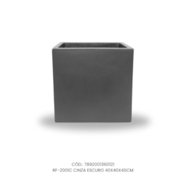 Vaso Ecológico Garden Line Cinza Escuro 40x40x40