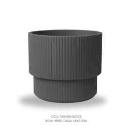 Vaso Ecológico Garden Line Cinza Escuro 45x37