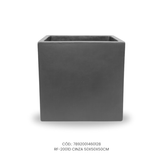 Vaso Ecológico Garden Line Cinza Escuro 50x50x50