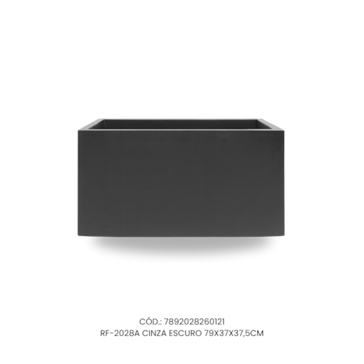 Vaso Ecológico Garden Line Cinza Escuro 79x37x37,5