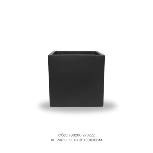 Vaso Ecológico Garden Line Preto 30x30x30