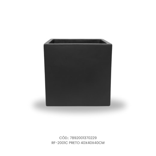 Vaso Ecológico Garden Line Preto 40x40x40