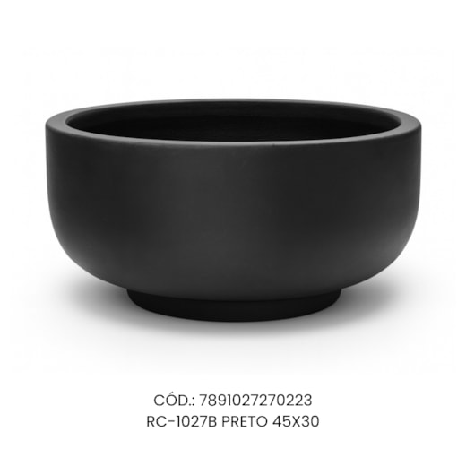 Vaso Ecológico Garden Line Preto 45x30