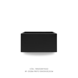 Vaso Ecológico Garden Line Preto 59x30x30,5cm