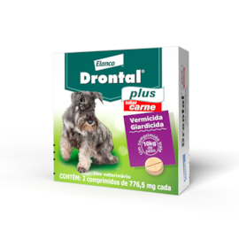 Vermífugo Drontal Cães Plus Carne 10Kg 2 Comprimidos