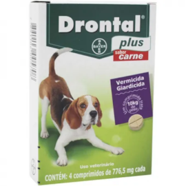 VERMIFUGO DRONTAL CAES PLUS CARNE 10KG 2 COMPRIMIDOS