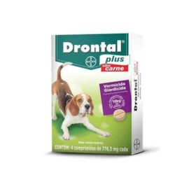 VERMIFUGO DRONTAL CAES PLUS CARNE 10KG 2 COMPRIMIDOS