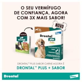 VERMIFUGO DRONTAL CAES PLUS CARNE 35KG 2 COMPRIMIDOS