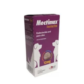 Vermifugo Mectimax Cães 12mg 4 Comprimidos