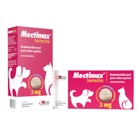 Vermifugo Mectimax Cães 3mg 4 Comprimidos